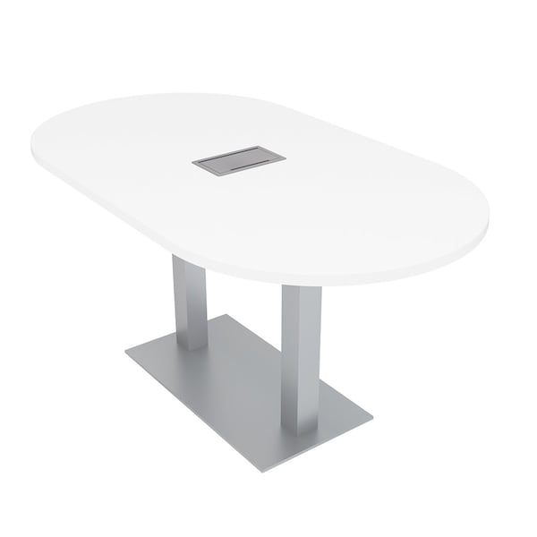 33.5 in W, 69.5 in L, 29 in H, Engineered Wood Top, White